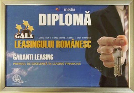 In cadrul Galei Leasingului Romanesc organizata in mai 2017